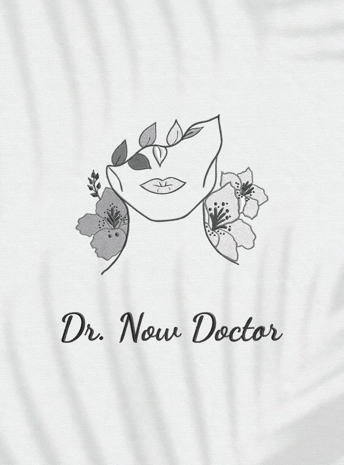 Halat medical brodat - Aesthetic