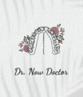 Halat medical brodat - Arcada flowers
