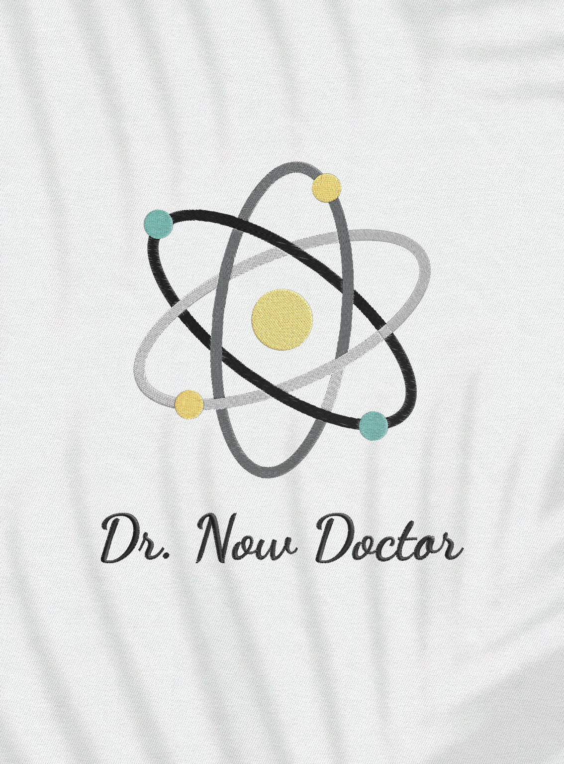 Halat medical brodat - Atom