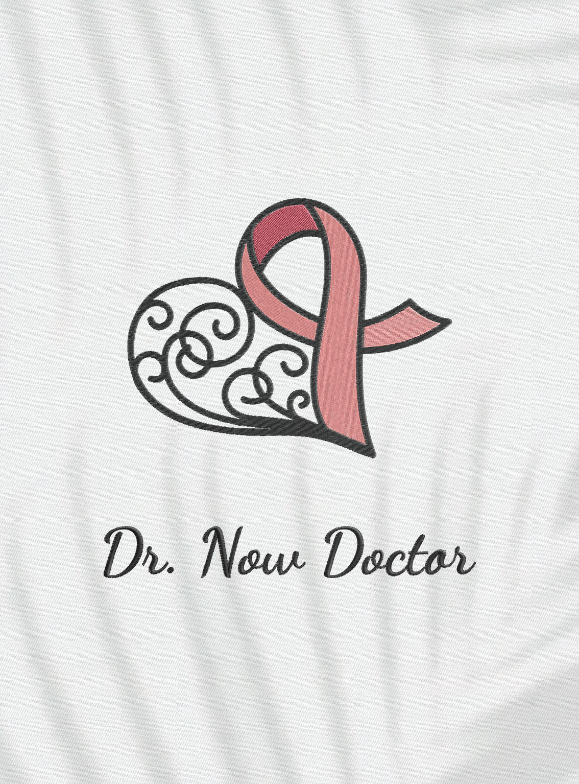 Halat medical brodat - Breast cancer