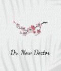 Halat medical brodat - Cherry blossoms