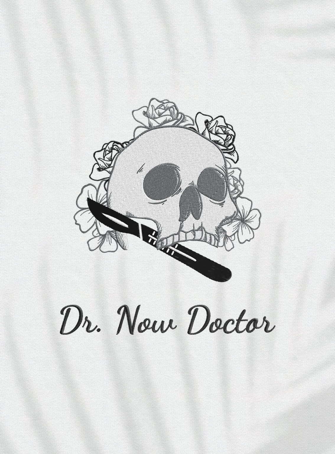 Halat medical brodat - Chirurgie orală rock