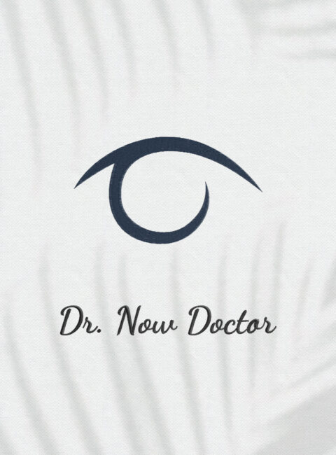 Halat medical brodat - Contur