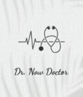 Halat medical brodat - EKG & Stetoscop simplu