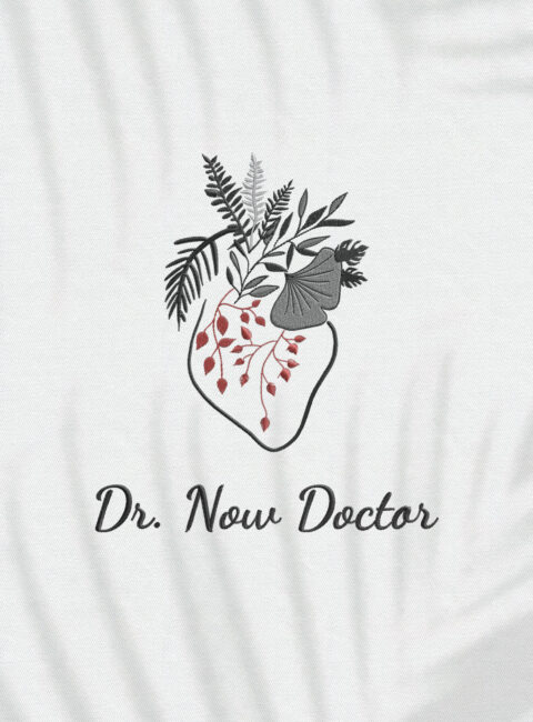 Halat medical brodat - Heart