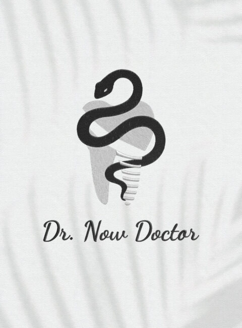 Halat medical brodat - Implant dentar - rock