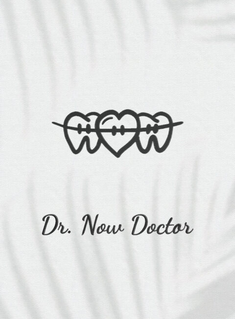 Halat medical brodat - Ortodonție heart