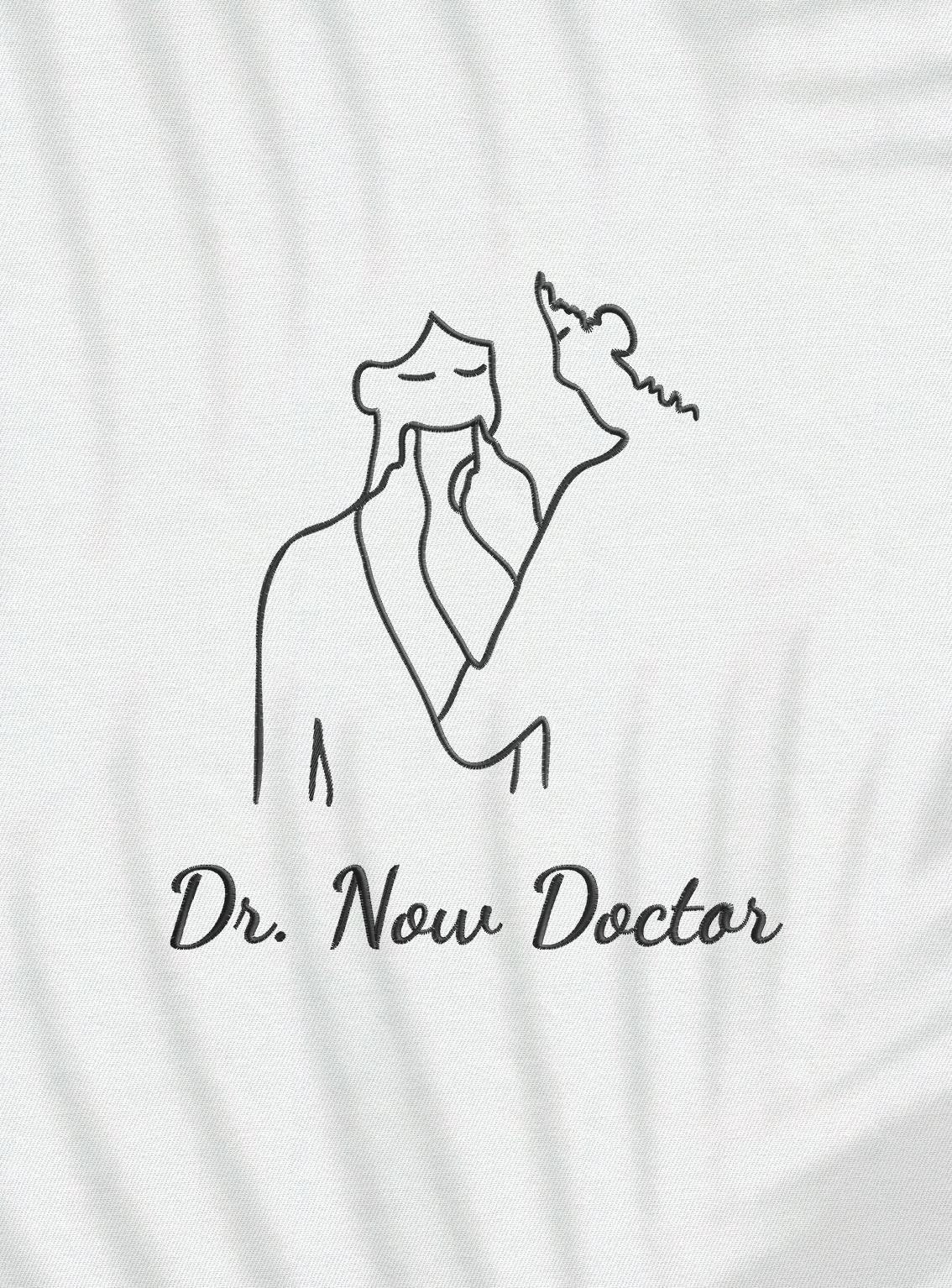 Halat medical brodat - Smile