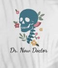 Halat medical brodat - Skull & spine - Pastel spring