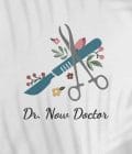 Halat medical brodat - Surgery - Pastel spring